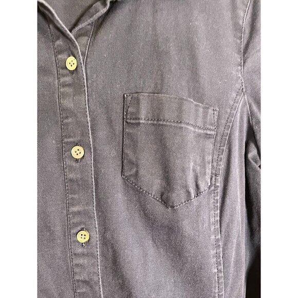 J Jill Shirt Dress 6 Blue Preppy Resort Classic Chic Retro Neutral Minimalist - Picture 4 of 11